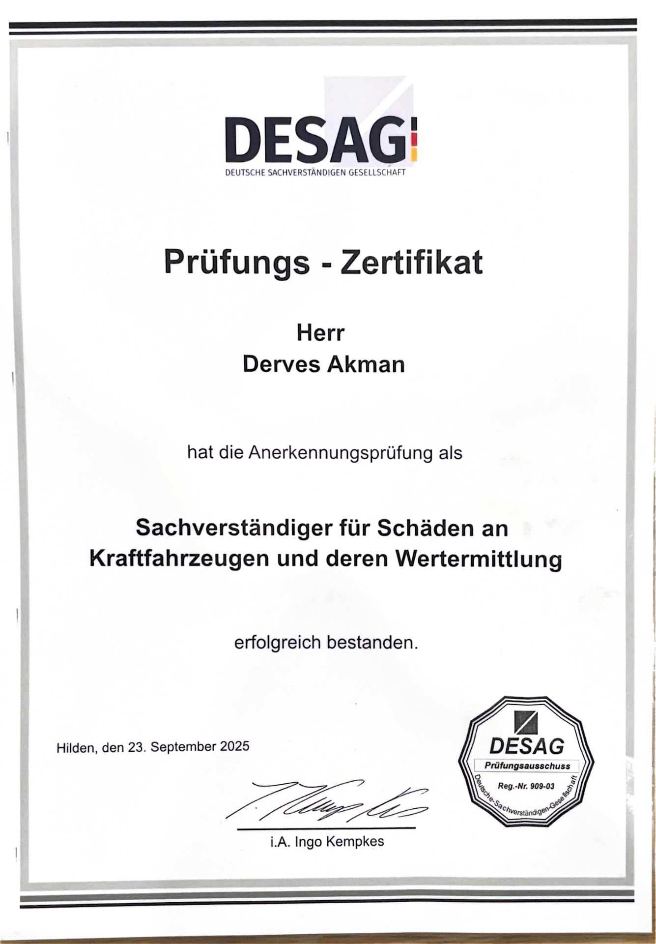 DESAG Sachverständiger